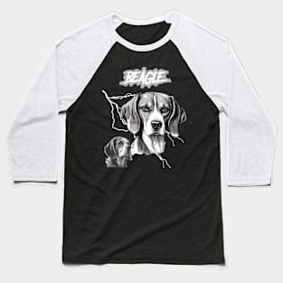 Beagle Heavy Metal Dog Lover Baseball T-Shirt